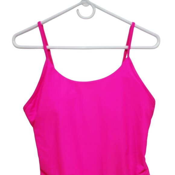 Hot Pink Womens One-Piece Swimsuit With Adjustable Straps Size Large - Picture 8 of 9